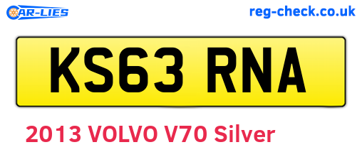 KS63RNA are the vehicle registration plates.