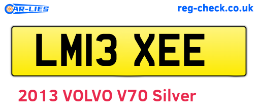 LM13XEE are the vehicle registration plates.