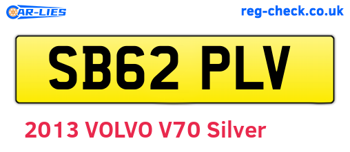 SB62PLV are the vehicle registration plates.