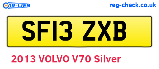 SF13ZXB are the vehicle registration plates.