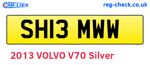 SH13MWW are the vehicle registration plates.