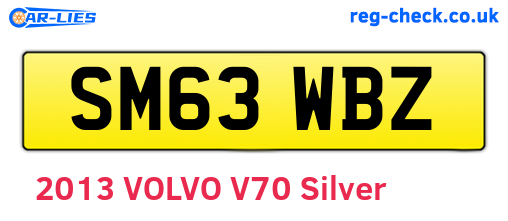 SM63WBZ are the vehicle registration plates.