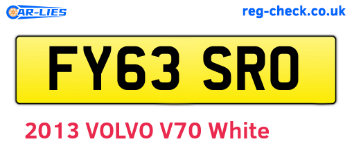 FY63SRO are the vehicle registration plates.