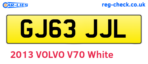 GJ63JJL are the vehicle registration plates.