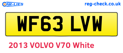 WF63LVW are the vehicle registration plates.