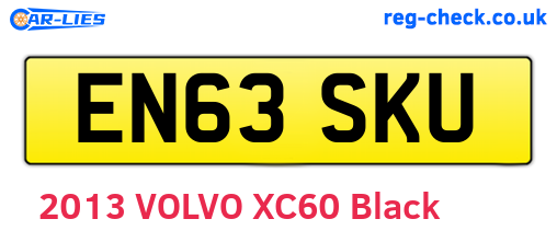 EN63SKU are the vehicle registration plates.