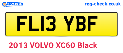 FL13YBF are the vehicle registration plates.