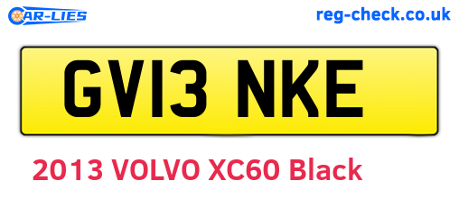 GV13NKE are the vehicle registration plates.