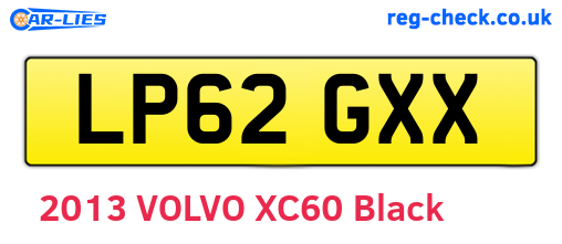 LP62GXX are the vehicle registration plates.