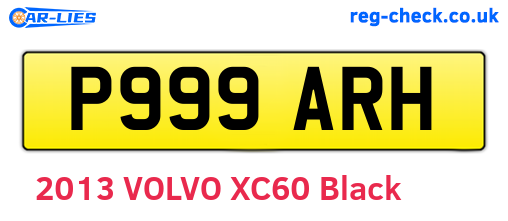 P999ARH are the vehicle registration plates.