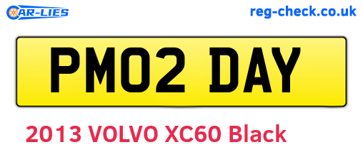 PM02DAY are the vehicle registration plates.