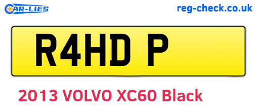 R4HDP are the vehicle registration plates.