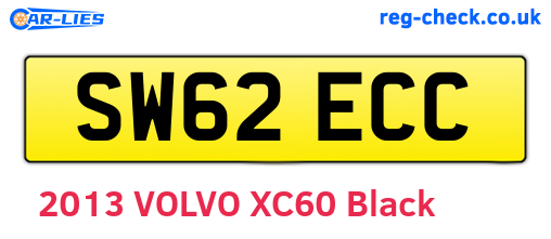 SW62ECC are the vehicle registration plates.