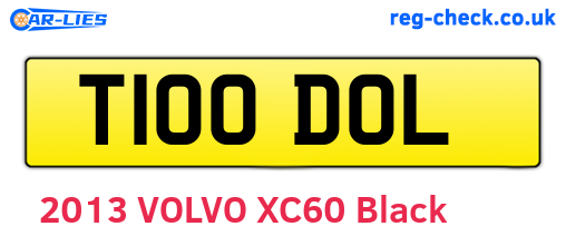 T100DOL are the vehicle registration plates.