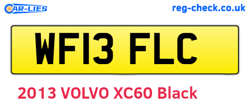 WF13FLC are the vehicle registration plates.