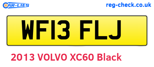 WF13FLJ are the vehicle registration plates.