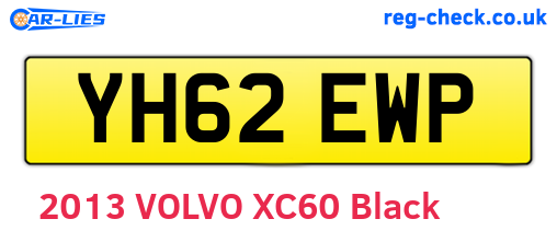 YH62EWP are the vehicle registration plates.