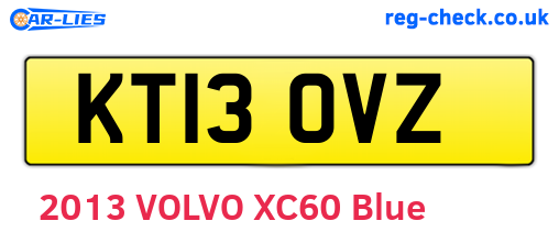 KT13OVZ are the vehicle registration plates.