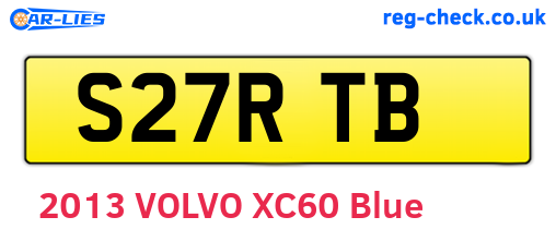 S27RTB are the vehicle registration plates.