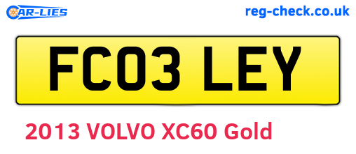 FC03LEY are the vehicle registration plates.