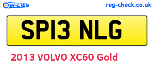 SP13NLG are the vehicle registration plates.