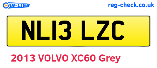 NL13LZC are the vehicle registration plates.