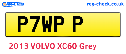 P7WPP are the vehicle registration plates.