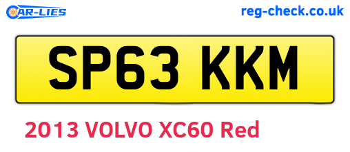 SP63KKM are the vehicle registration plates.