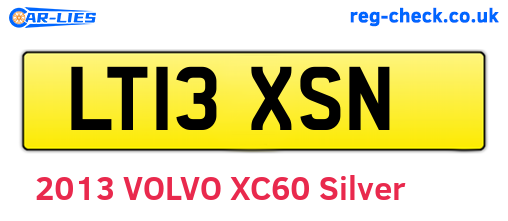 LT13XSN are the vehicle registration plates.