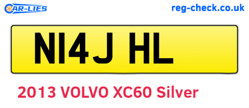 N14JHL are the vehicle registration plates.
