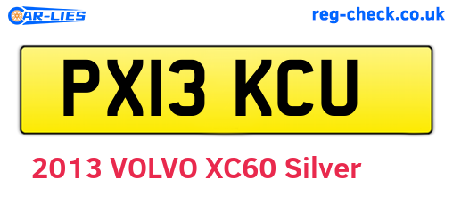 PX13KCU are the vehicle registration plates.
