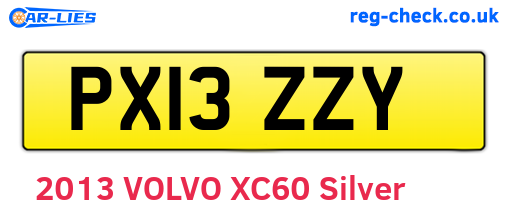 PX13ZZY are the vehicle registration plates.