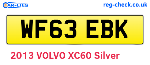 WF63EBK are the vehicle registration plates.