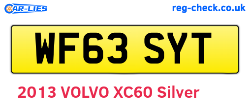 WF63SYT are the vehicle registration plates.