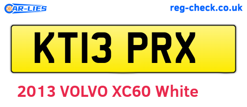 KT13PRX are the vehicle registration plates.
