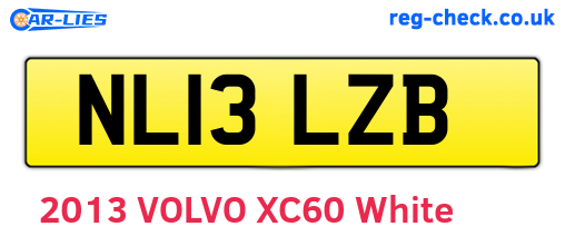 NL13LZB are the vehicle registration plates.