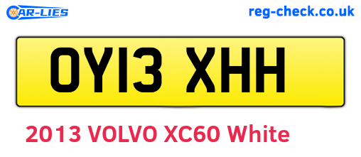 OY13XHH are the vehicle registration plates.