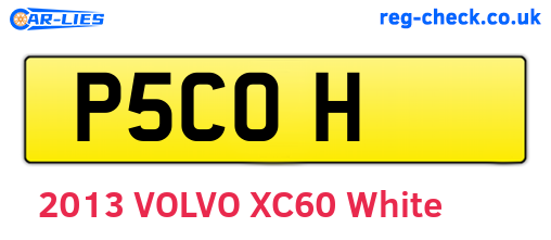 P5COH are the vehicle registration plates.