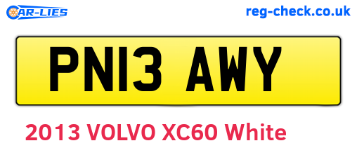 PN13AWY are the vehicle registration plates.