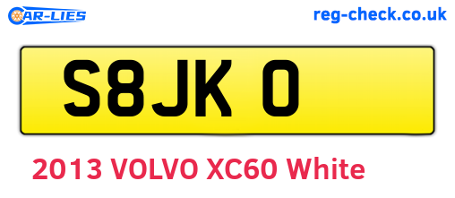 S8JKO are the vehicle registration plates.