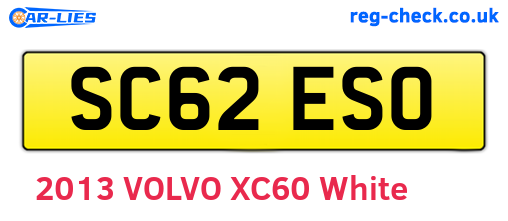 SC62ESO are the vehicle registration plates.