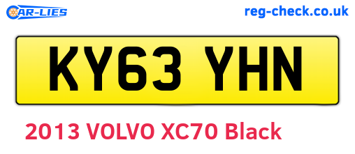KY63YHN are the vehicle registration plates.