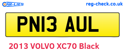 PN13AUL are the vehicle registration plates.
