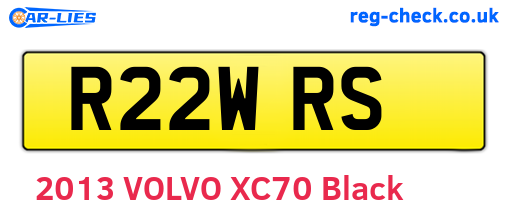 R22WRS are the vehicle registration plates.