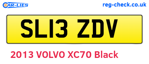 SL13ZDV are the vehicle registration plates.