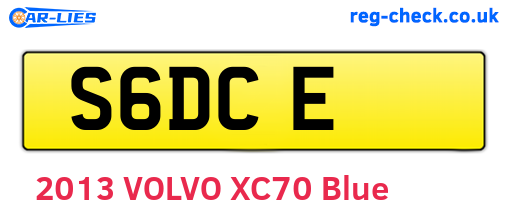 S6DCE are the vehicle registration plates.