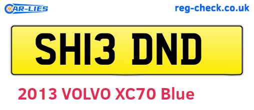 SH13DND are the vehicle registration plates.