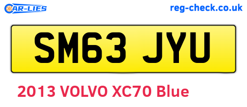 SM63JYU are the vehicle registration plates.