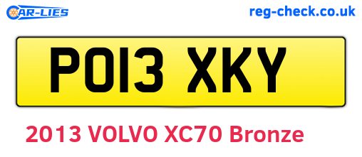 PO13XKY are the vehicle registration plates.