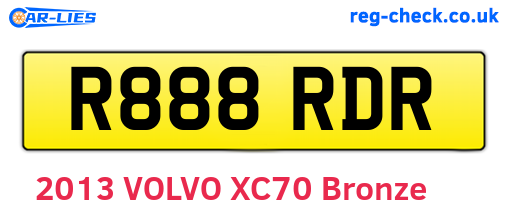 R888RDR are the vehicle registration plates.